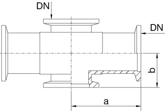Bild 2 - Cross POM DN 25 a=50 / b=25