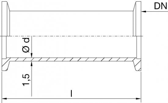 Bild 2 - Joint stainless steel DN 16 L=80 / d=15 304
