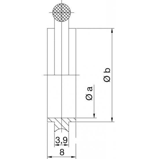 Bild 2 - Centering ring stainless steel 304/Viton DN 25 a=25 / b=26