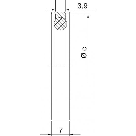 Bild 2 - Outer centering ring POM/Silicone DN 10/16 c=30