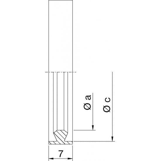 Bild 2 - Metal sealing ring (cutting ring) aluminium soft annealed DN 20/25 a=33 / c=40