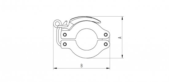 Bild 2 - Quick-Release Clamp 304 DN 32/40 A=78 / B=99