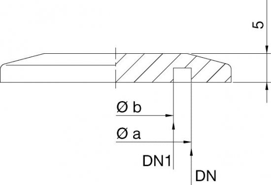 Bild 2 - Blind flange POM DN 50 a=52,4 / b=46