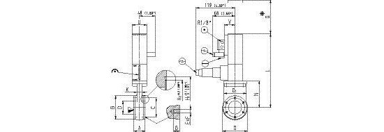 Bild 2 - Slide valve with O-ring sealing stainless steel electro-pneumatic,DN50,without position transducer,without control valve