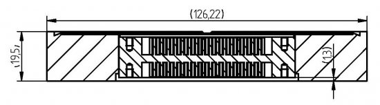 Bild 2 - CF SUB-D feedthrough DN 100 - 50 Pins a=152,0 / b=1,2 / c=19,5
