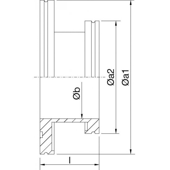 Bild 2 - ISO-K-reducer SST 304 DN 250/100 a1=290 / a2=130 / b=102 / l=50