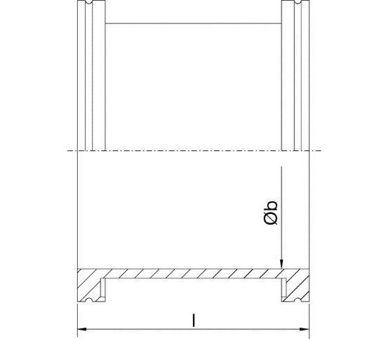 Bild 2 - ISO-K-joint element SST 316L DN 160 b=153 / l=100 (customer wish)