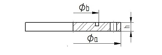 Bild 2 - ISO-F Blind flange stainless steel 304 DN 100 a=165 / b=102 /h=12