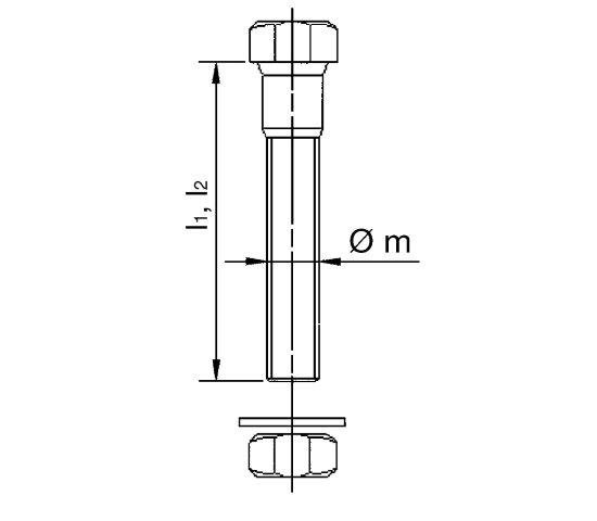 Bild 2 - CF-set of hexagon-head-screws for double-sided flange DN 200 L1=90 / M8 / set of 24p.