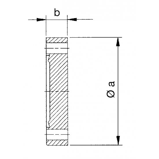 Bild 2 - CF-blind flange 316L fixed DN 16 a=34 / b=7