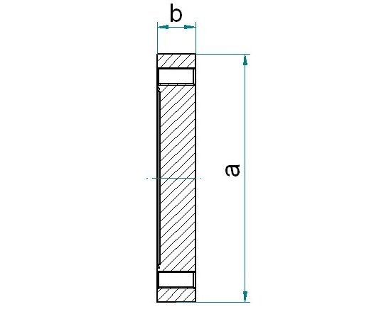 Bild 2 - CF-blind flange 316L fixed with threaded holes DN 16 a=34 / b=7 / d1=18