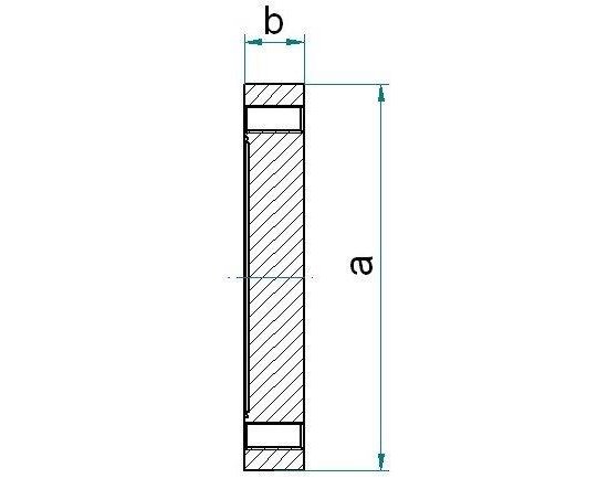 Bild 2 - CF-blind flange 304L fixed with threaded holes DN 200 a=254 / b=24 / d1=204