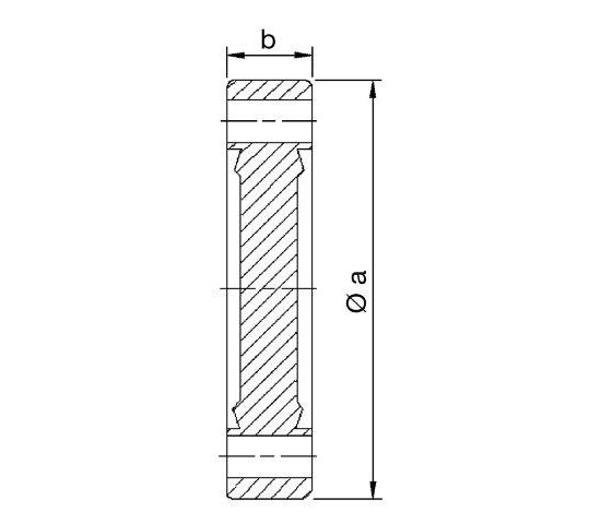 Bild 2 - CF-double-sided blind flange DN 160 a=203 / b=22,3