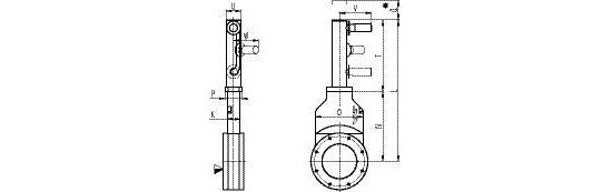 Bild 2 - Slide valve ISO-F with slideway aluminium DN 63