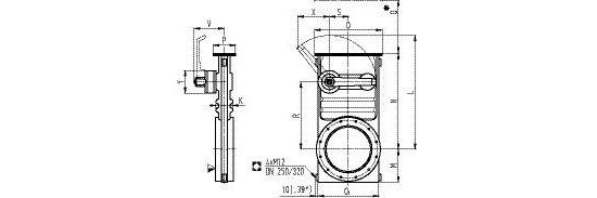 Bild 2 - Slide valve ISO-F with slideway stainless steel DN 160