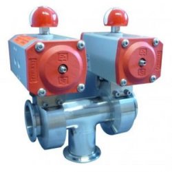 three-way electro-pneumatic butterfly valve SST 316L