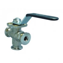three-way manual ball valve L-bore brass
