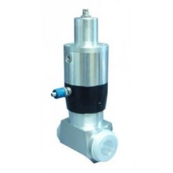 electro-pneumatic straight way valve aluminium