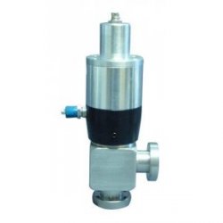 UHV-angle valve electro-pneumatic