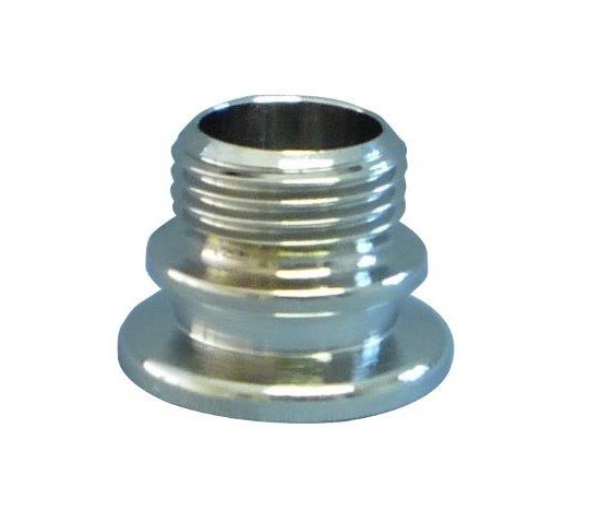 Bild 1 - Small flange screw-in flange brass nickel-plated with male thread DN 40 3/2 inch h=16 / l=30 / OR=42x3
