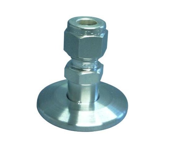 Bild 1 - KF-Adapter f. double compression tube fitting 304 (Swagelok-Adapter compatible) DN 16 A=6mm / B=40mm