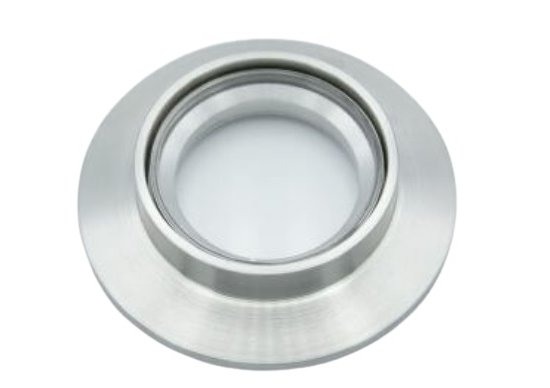 Bild 1 - KF viewport Fused Silica (UV-Grade) SST 304 DN 25 a=10,4 b=16 c=2,2