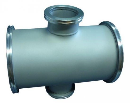 Bild 1 - ISO-K-reducer cross stainless steel DN 100/63 a1=107 / b1=102 / a2=108 / b2=70 / c=216 / d=214