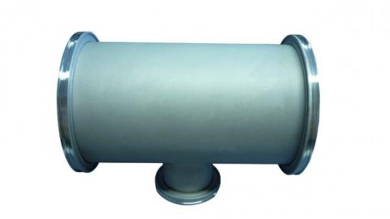 Bild 1 - ISO-K-reducer-T-piece stainless steel DN 100/63 a1=107 / b1=102 / a2=108 / b2=70 / c=216 / d=172