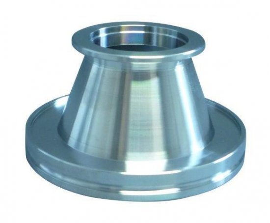 Bild 1 - ISO-K-KF-adapter piece stainless steel DN 63 small flange 25 conical 304 a=95 / a2=40 / b=25 / l=50
