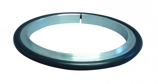 Bild 1 - ISO-centering ring aluminium/Perbunan DN 63 b=80,2/ c=83,2 / d=3,9 / e=8