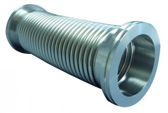 Bild 1 - ISO-K-corrugated tube extremely flexible SST 316L DN 63, 1000 mm a=95 / b=70