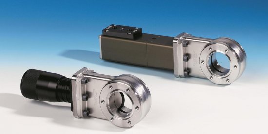 Bild 1 - Slide valve with O-ring sealing stainless steel electro-pneumatic,CF DN40,with position transducer,with control valve