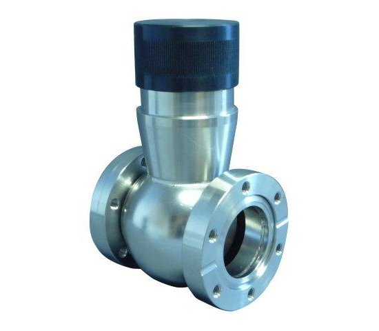 Bild 1 - Straight way valve CF manually operated DN 40 stainless steel casing 2 flanges turnable c=130 / d=12