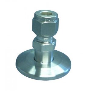 KF-Adapter f. double compression tube fitting 304 (Swagelok�-Adapter compatible) NW 16 �A=1/2 / B=46mm