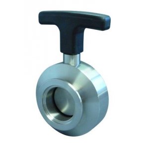 Butterfly valve stainless steel DN 40 a=80 / b=50 / c=129 / d=80
