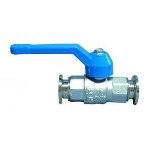 Spherical valve with small flange brass nickel-plated DN 50 a=140 / b=50