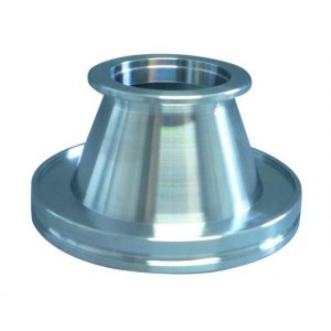 ISO-K-KF-adapter piece DN 63 small flange 40 conical aluminium a=95 / a2=55 / b=25 / l=50