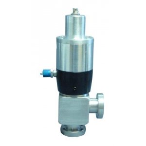 CF-angle valve open electro-pneumatic stainless steel 2 flanges turnable with position transducer without control valve DN 16 a=40 / c=130 / d=40 (optional with double position transducer)
