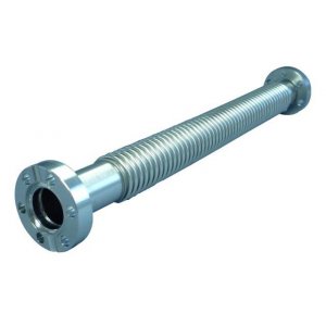 CF-metal tube, extremely flexible 1 flange turnable 304L, 250 mm long DN 16 d1=16,2 / da=22,8 / h=35